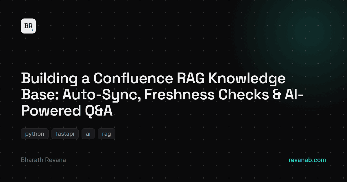 Confluence RAG Knowledge Base preview